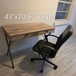 Can Deliver grey desk and bonus desk chair