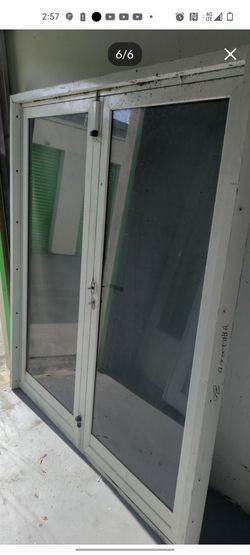 Exterior aluminum full view hurricane impact double doors with frame 36x36x80