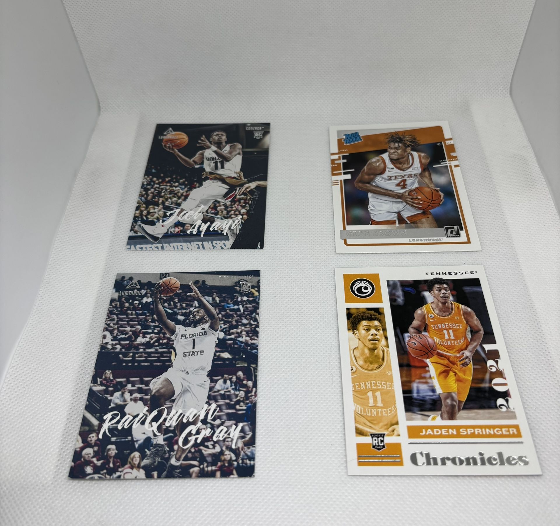 NBA/College Basketball Rookie card Lot (4 Cards) Springer,Gray,Ayayi, Brown (RC)