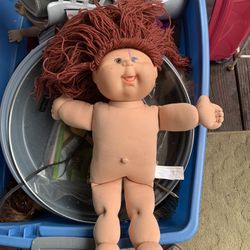 2004 Cabbage Patch Kids Doll Red Hair Pigtails Blue Eyes One Dimple