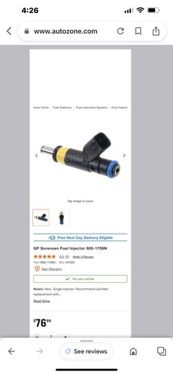 2010 Challenger Srt8 6.1 Fuel Injector