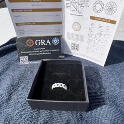 925 Sterling Silver Iced Out Moissanite Cuban Ring