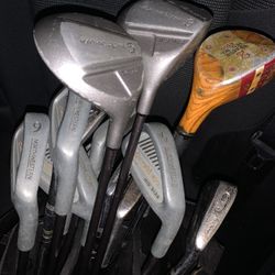 Golf Clubs and bag