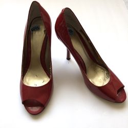 Nine West Red Shiny Leather High Heels/pumps 6.5