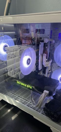 White PC Case w/ 3 ARGB Fans + Sync Controller + X99 Motherboard, Xeon E5-2680 v4 & Cooler Bundle