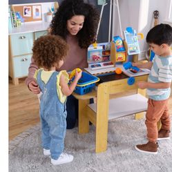 KidKraft Wooden Grocery Store Self-Checkout Center with 30 Accessories