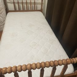 Twin Size Bed with Box and Mattress