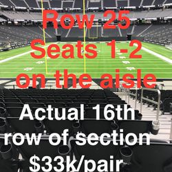 Raiders PSL (2 Endzone Seats On The Aisle)