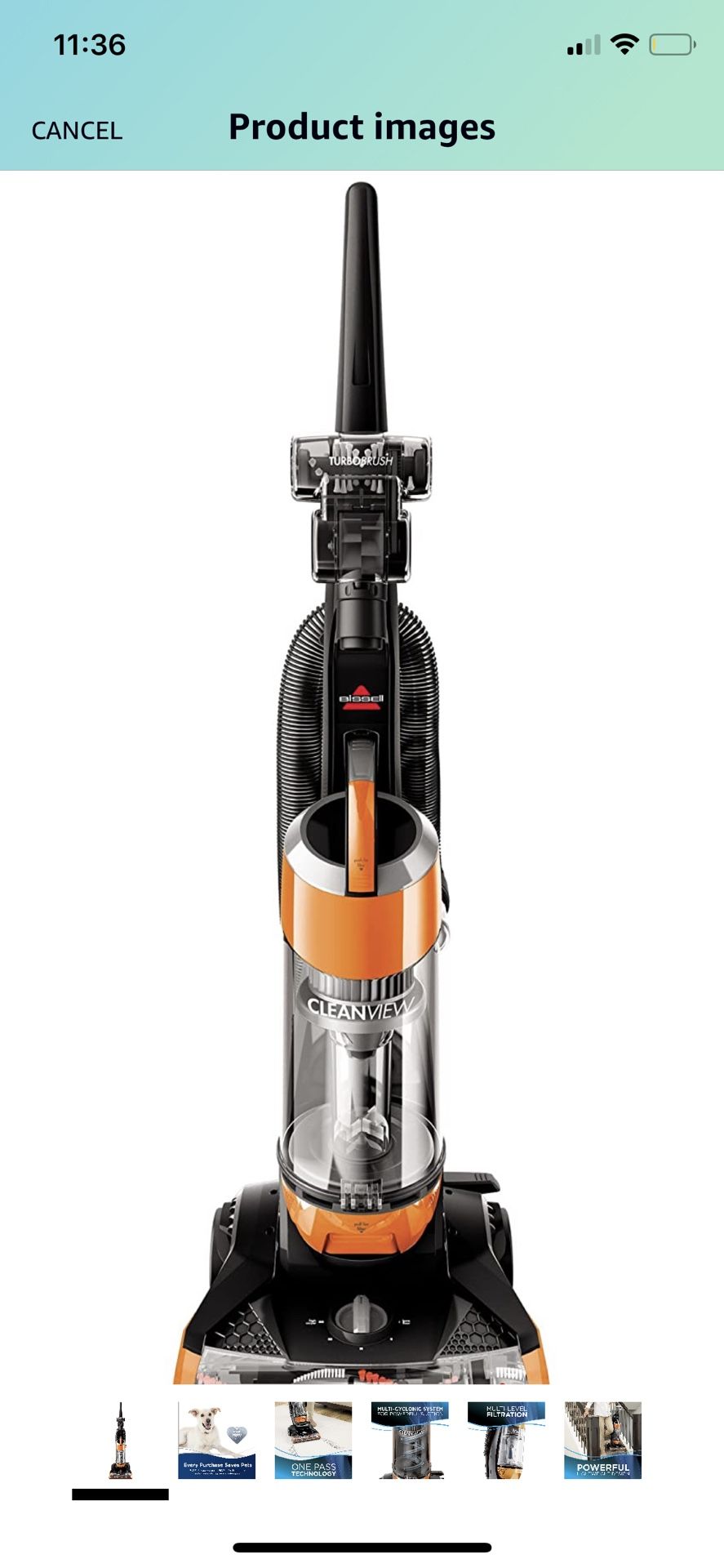 Bissell Cleanview upright bagless vacuum cleaner