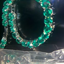 Light Green/Cyan 3A Cubic Zirconia Bracelet 6mm