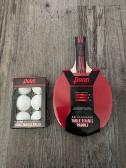Penn 4.0 Tournament Table Tennis Paddle with Balls