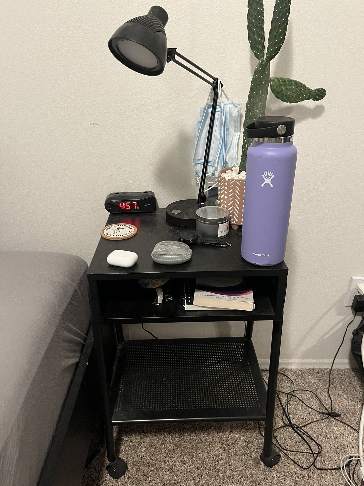 Nightstand With Desk Lamp