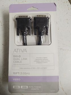 ATIVA, DVI-D Dual Link cable 10'