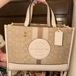 Dempsey Carryall In Signature Jacquard With Stripe And Coach Patch