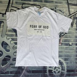 FEAR OF GOD Fashion White T-shirt, unisex, size S-XL 
100%cotton
