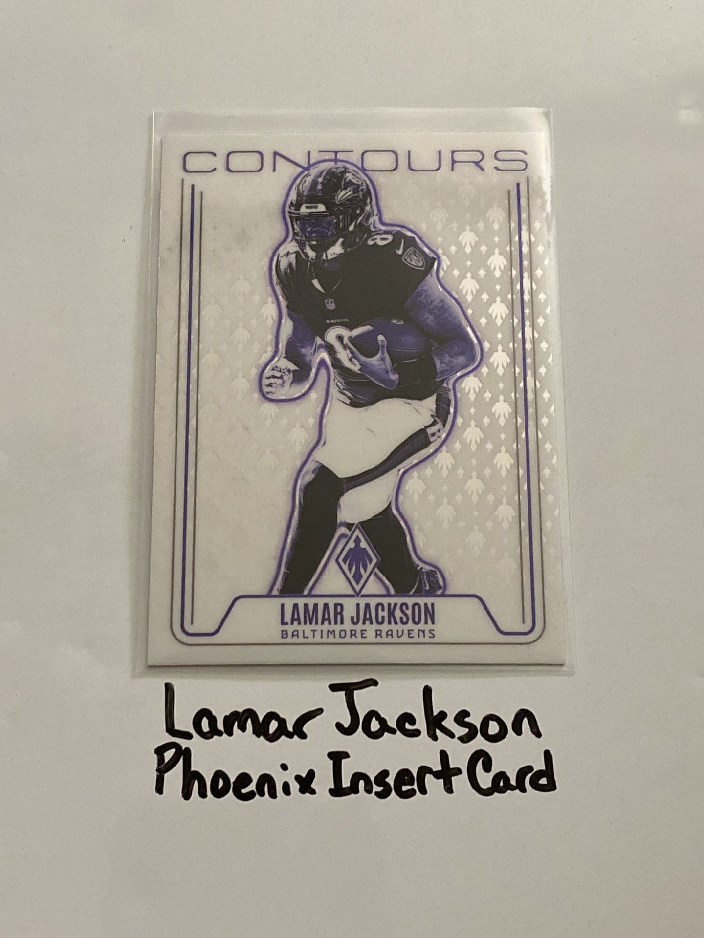 Lamar Jackson Baltimore Ravens All-Pro QB Phoenix Short Print Insert Card.