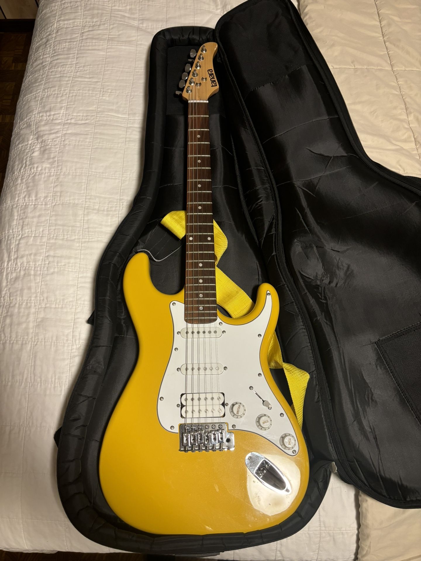 Tanara Electric Guitar and Anthem Case And Ibanez Amplifier