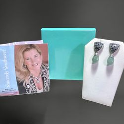 NEW! Carolyn Pollack Sterling & Green Amethyst Earrings 