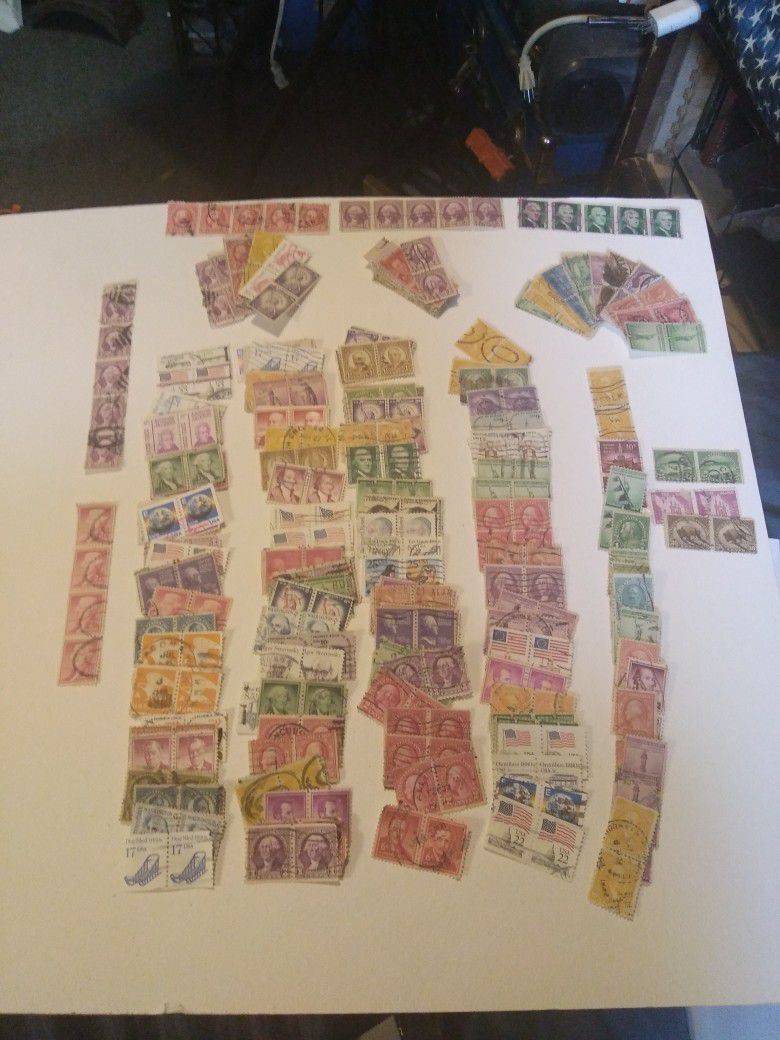 LG Lot Of Vintage Stamp Pairs! Over 500 Stamps Total