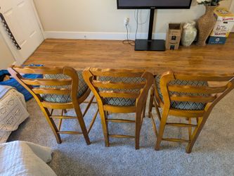 3 dining chairs (counter height)