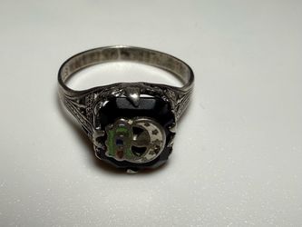 Vintage Daughters of Rebekah Odd Fellows Sterling Silver Ring Size 7 1920s-50s