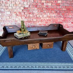 Antique Coffee Table Cobbler Bench Solid Wood Pine