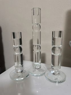 3 Glass Candle Holder 