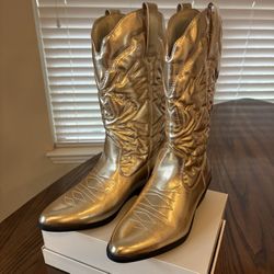 Women’s Gold Western Boots 