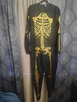 Skeleton suit - XL - Black & Gold