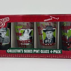 A Christmas Story Collector’s Pint Set • 4-Pack • 16oz • Classic Movie Quotes