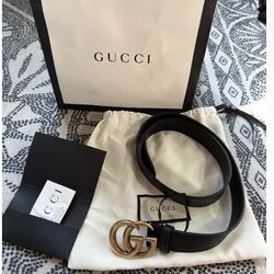 Gucci Marmont GG Leather Belt 
