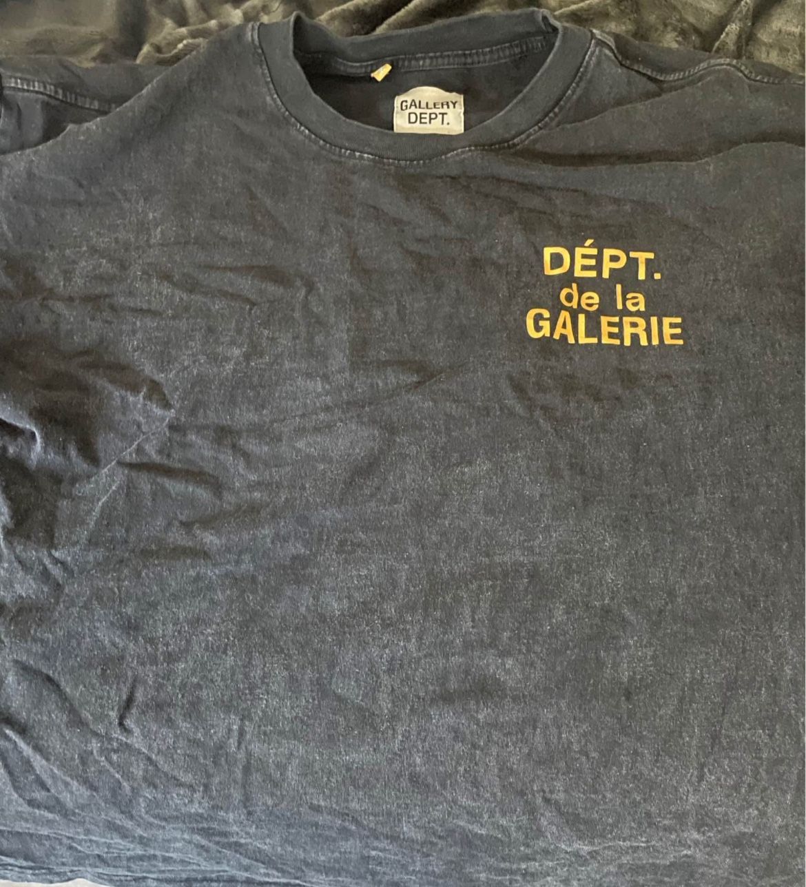 Gallery Dept Oversized T Shirt Black & Yellow