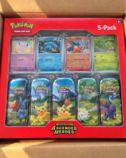 Pokémon Ascended Heroes 5-Pack tins