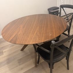 Dining table and chairs