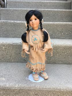 Native American Dressed Porcelain Doll