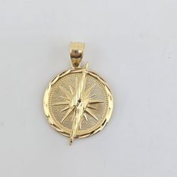 10k gold lightning bolt pendant 