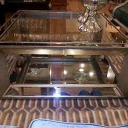 Z Gallerie Pascual Mirrored Coffee Table