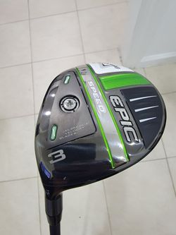 LEFTY Callaway Epic Speed 3 Wood 15* Hzrdus Smoke 6.0 Stiff Left Handed W/Head Cover