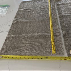 Silver Beaded Table Runner 31” X 16” (2 Available)
