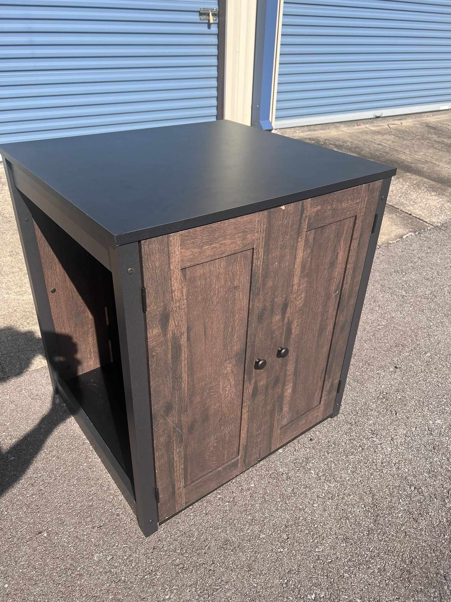 Litter-Robot Storage Cabinet + Premium Mat – Coffee Oak – by Whisker
