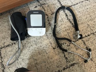 Blood Pressure Cuff And Stethoscope