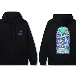 NEW WITH TAGS Anti Social Social Club Members Only Love Stain Hoodie Black Size XXL Men’s