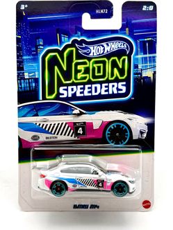 Hot Wheels 1:64 Scale Diecast Model - BMW M4 (Neon Speeders)