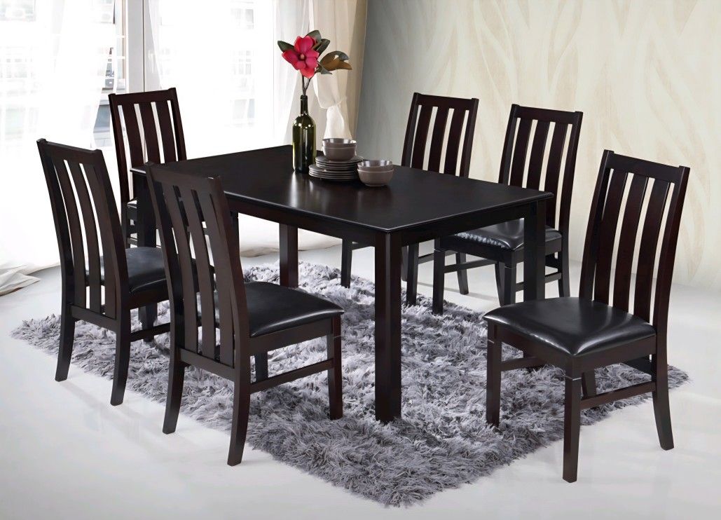 Dining Set 7pcs Color Espresso