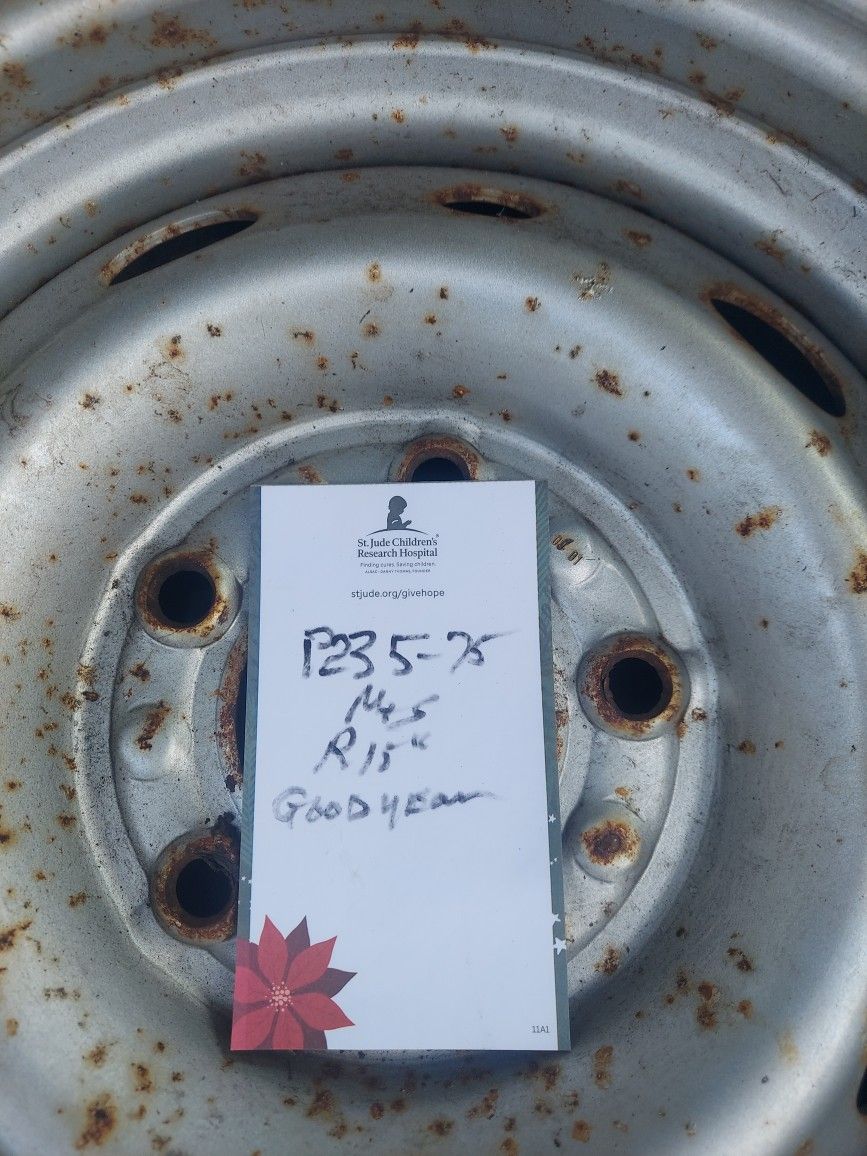 Goodyear Invicta https://offerup.com/redirect/?o=R0wuTkVX,never On !235'75'15,on Rim,5 Lug Dodge.