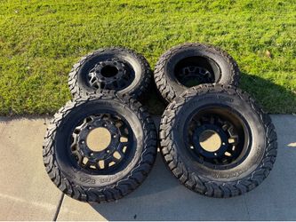 2025 Mercedes Sprinter 3500 Rims & BFGoodrich KO2 LT245|75R16 Tires Black DUALLY 16" Wheels 6x205