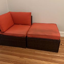 OC Orange-Casual 2 Piece Patio Sectional Furniture Set