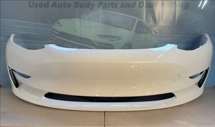 2017-2023 TESLA MODEL 3 FRONT BUMPER  NO SENSOR HOLES