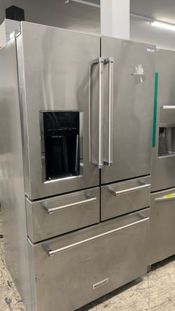 Kitchen Aid 5 Door Fridge In Stainless Steel with Ice & Water