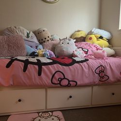 Twin White Bed 